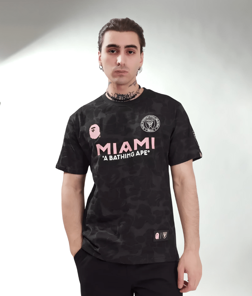 BAPE X INTER MIAMI 2023/24 BLACK CAMO SHIRT